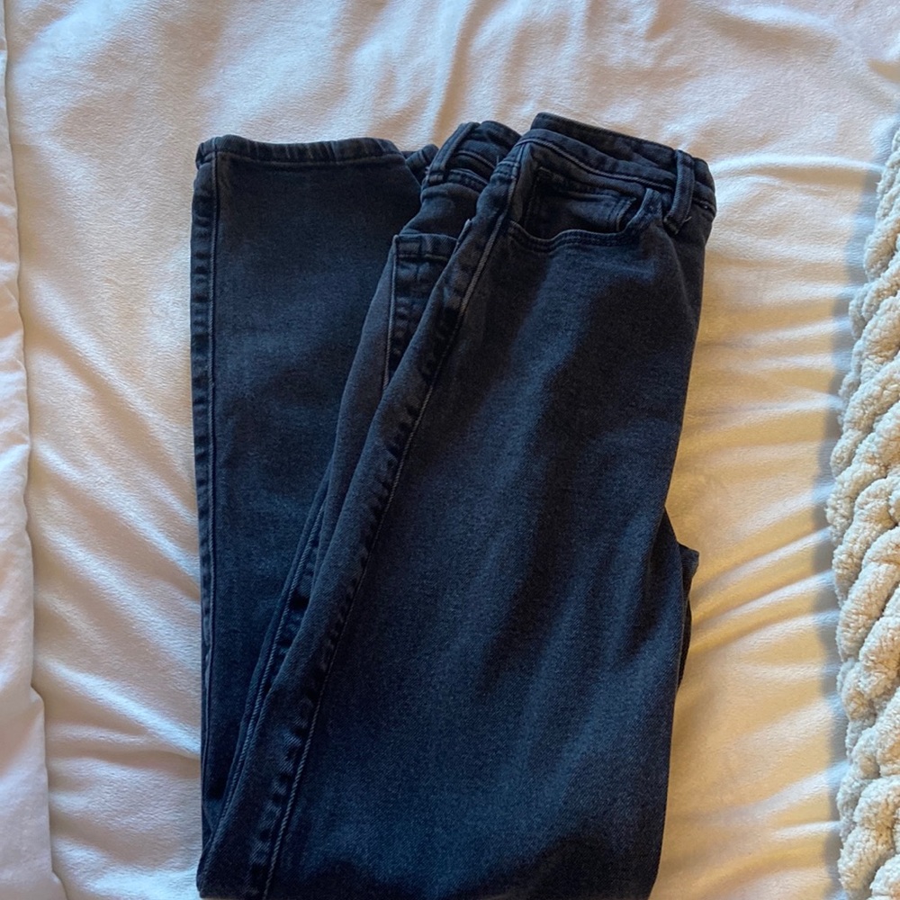 Black Hollister high rise dad jeans